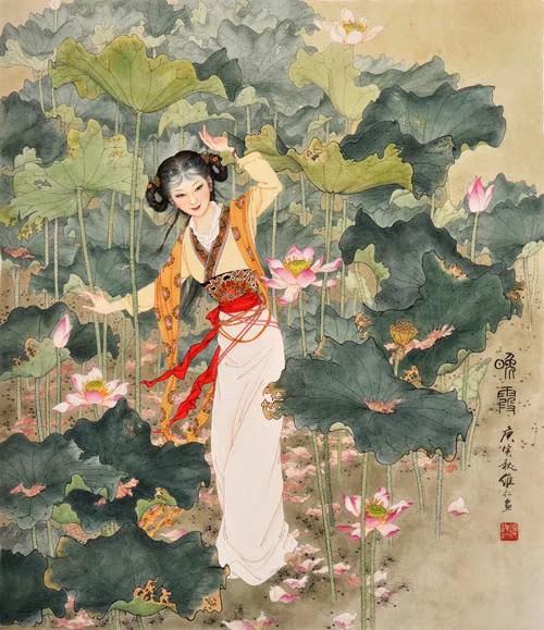项维仁精美工笔仕女画欣赏