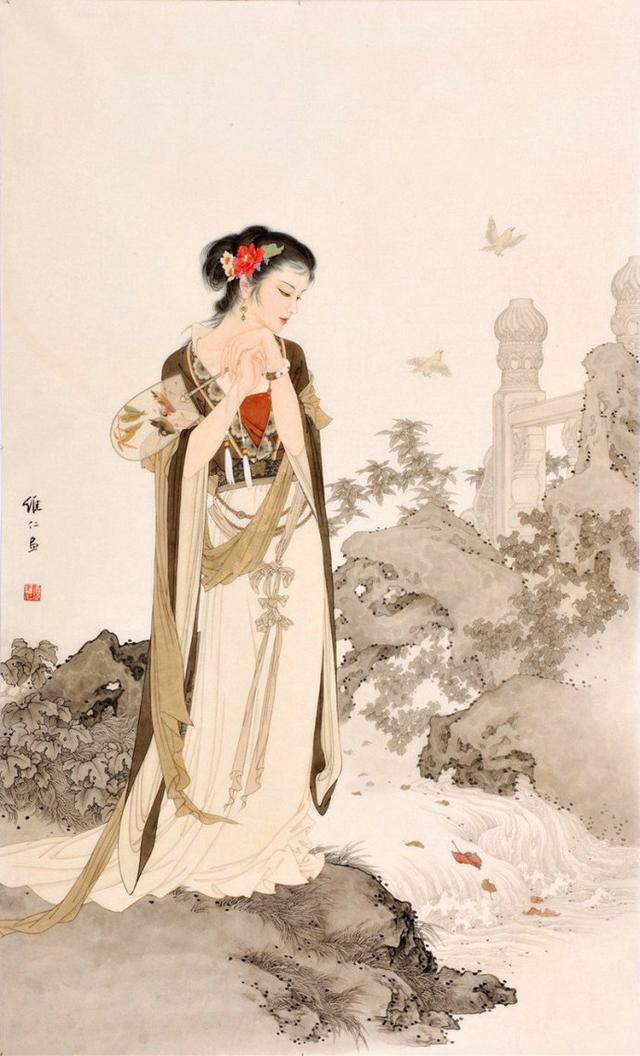 项维仁精美工笔仕女画欣赏